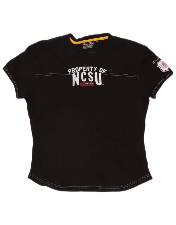 Camiseta feminina estampada Champion UK 18 XL preta