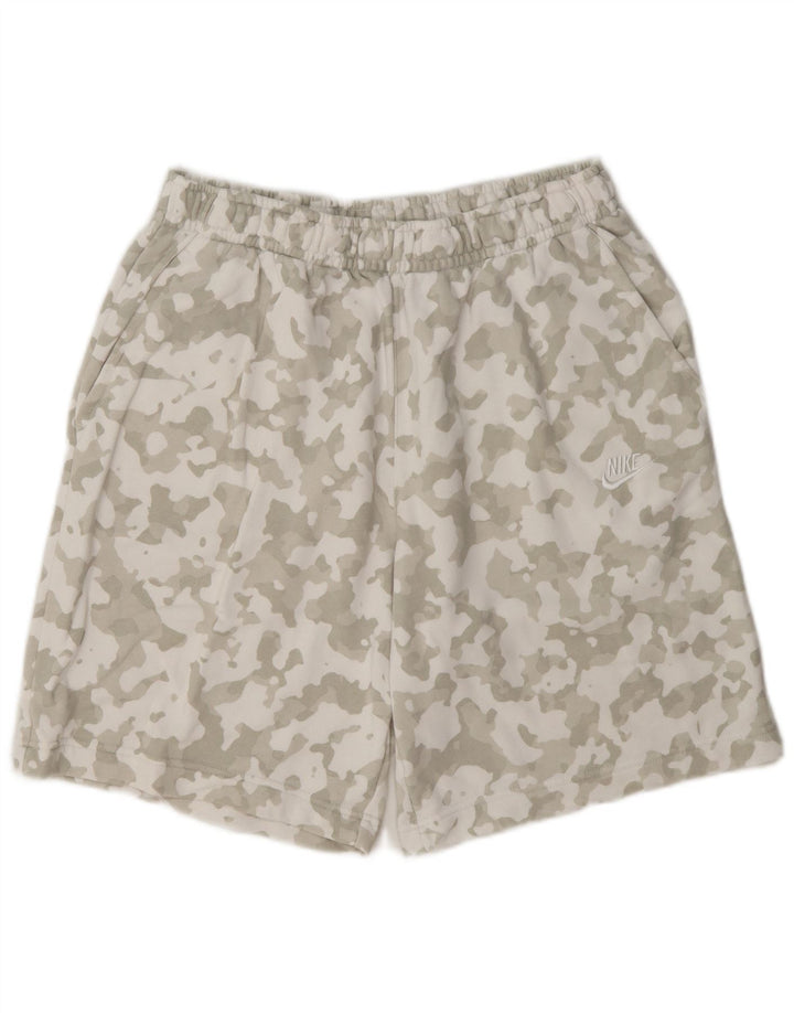 Shorts esportivos masculinos Nike grande camuflagem cinza