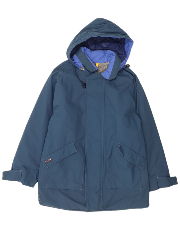 Jaqueta masculina Murphy & Nye com capuz Sherpa Parka Reino Unido 38 azul marinho médio