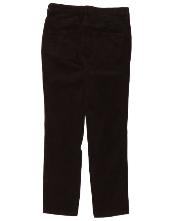 Calça feminina de veludo cotelê Marks & Spencer com cintura alta Reino Unido 14 grande W32 L27 Bro