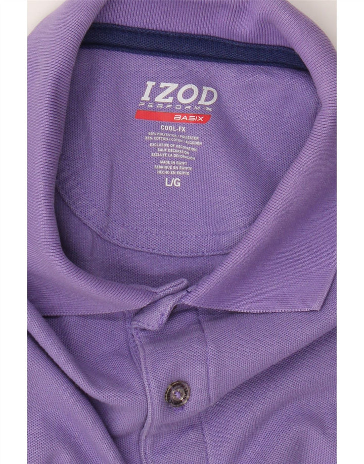 Camisa polo masculina IZOD grande poliéster roxo