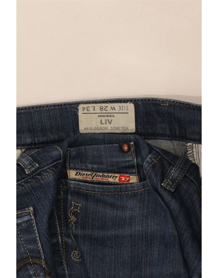 DIESEL Feminino Liv Slim Jeans W28 L30 Azul Algodão