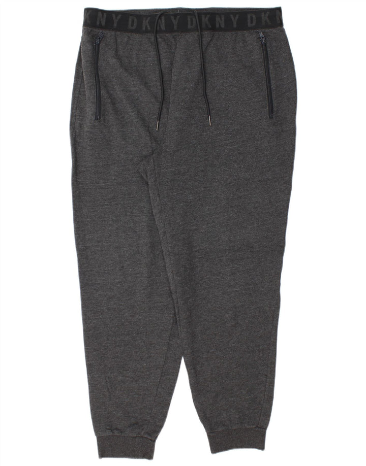 Calça de treino masculina DKNY Joggers XL cinza algodão