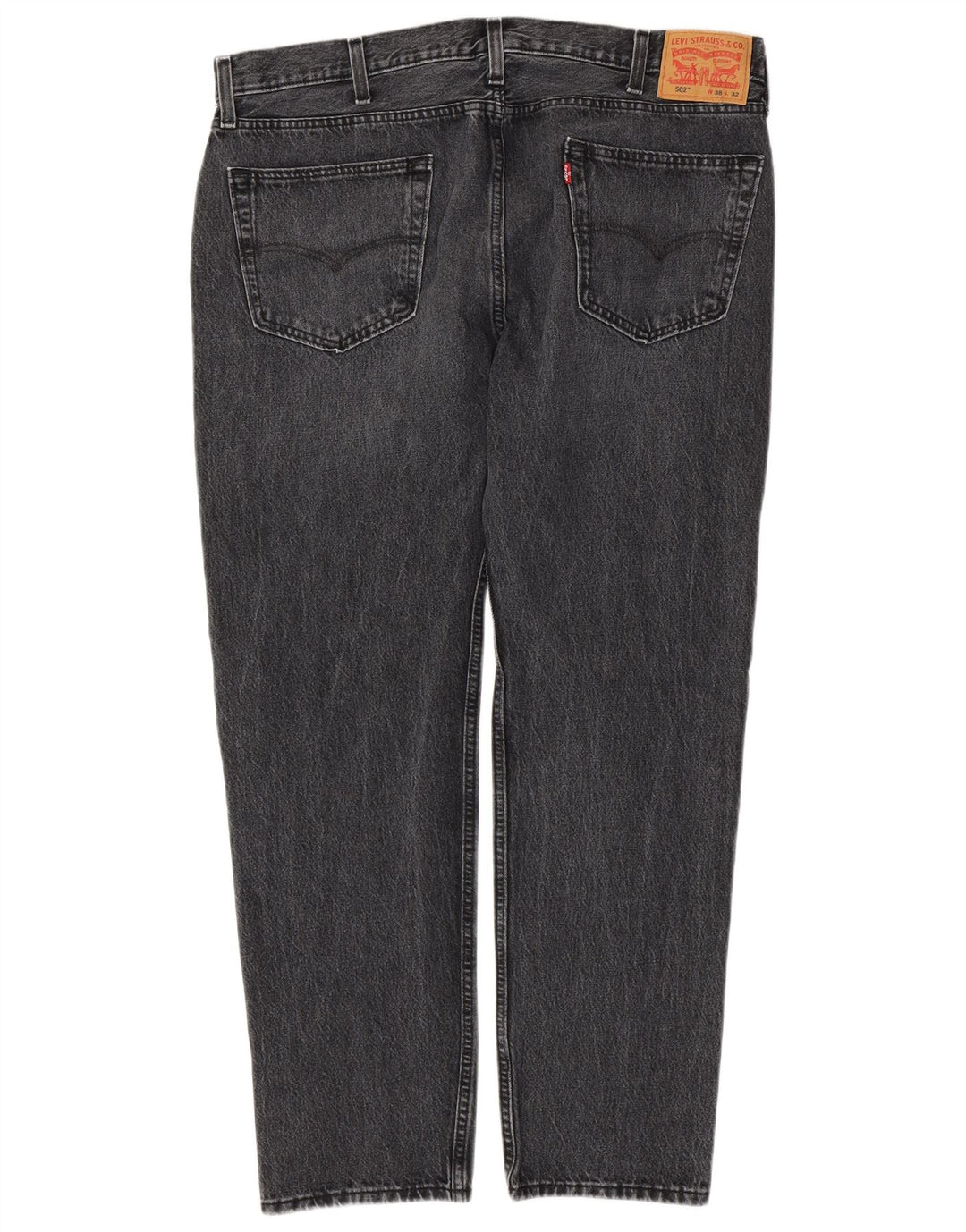 LEVI'S Masculino 502 Tapered Jeans W38 L32 Algodão Cinza