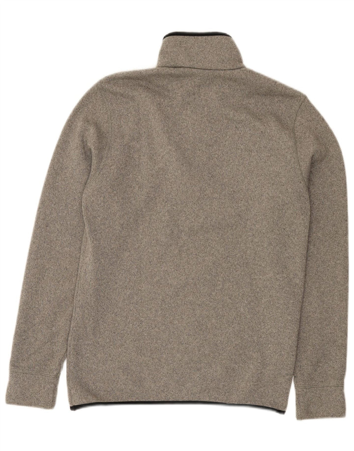 Suéter masculino Conte of Florence com zíper e gola cinza médio manchado