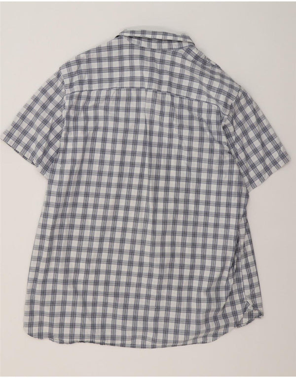 Camisa masculina Timberland manga curta regular fit 3XL azul xadrez