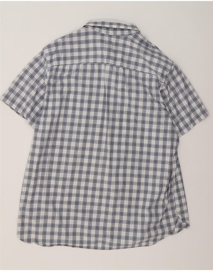 Camisa masculina Timberland manga curta regular fit 3XL azul xadrez