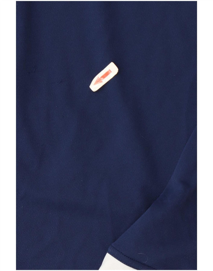 Adidas Masculino Climalite Camiseta Top Médio Azul Marinho Colorblock Poliéster