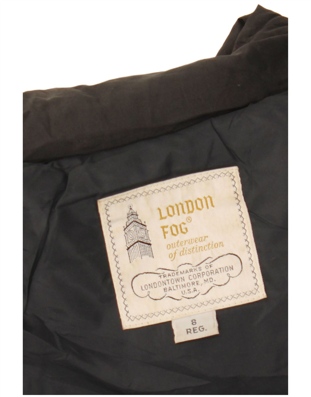 Casaco acolchoado feminino LONDON FOG US 8 médio preto