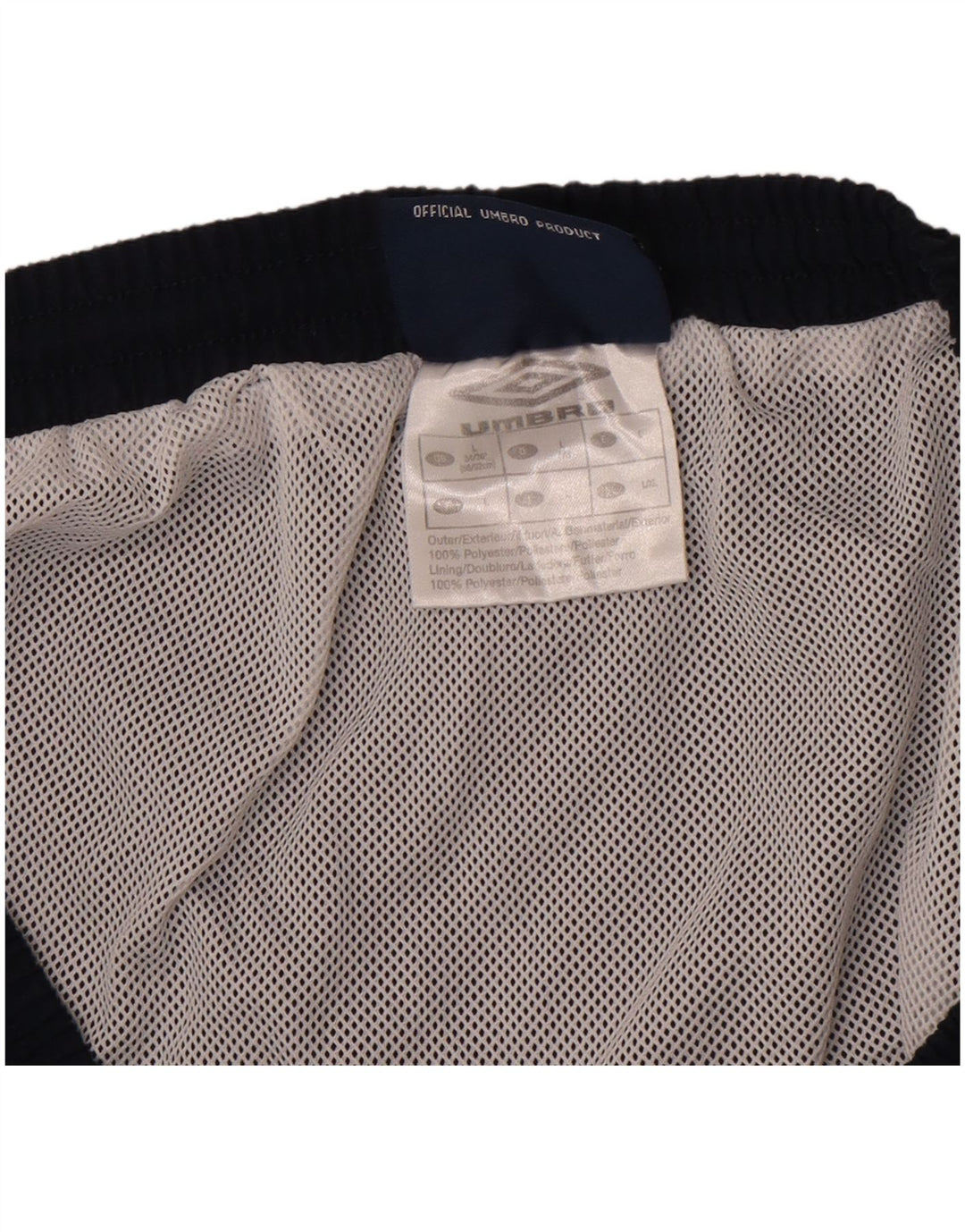 Shorts de banho masculino Umbro grande poliéster azul marinho