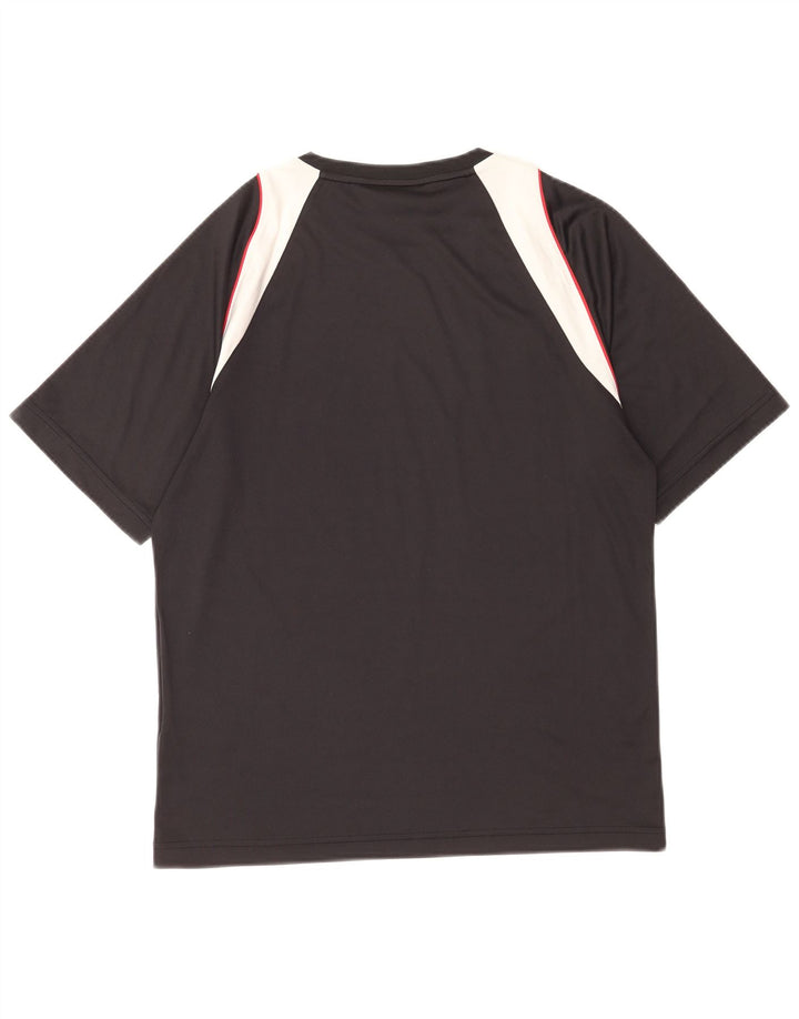 Camiseta gráfica masculina Sergio Tacchini Top médio preto colorblock poliéster