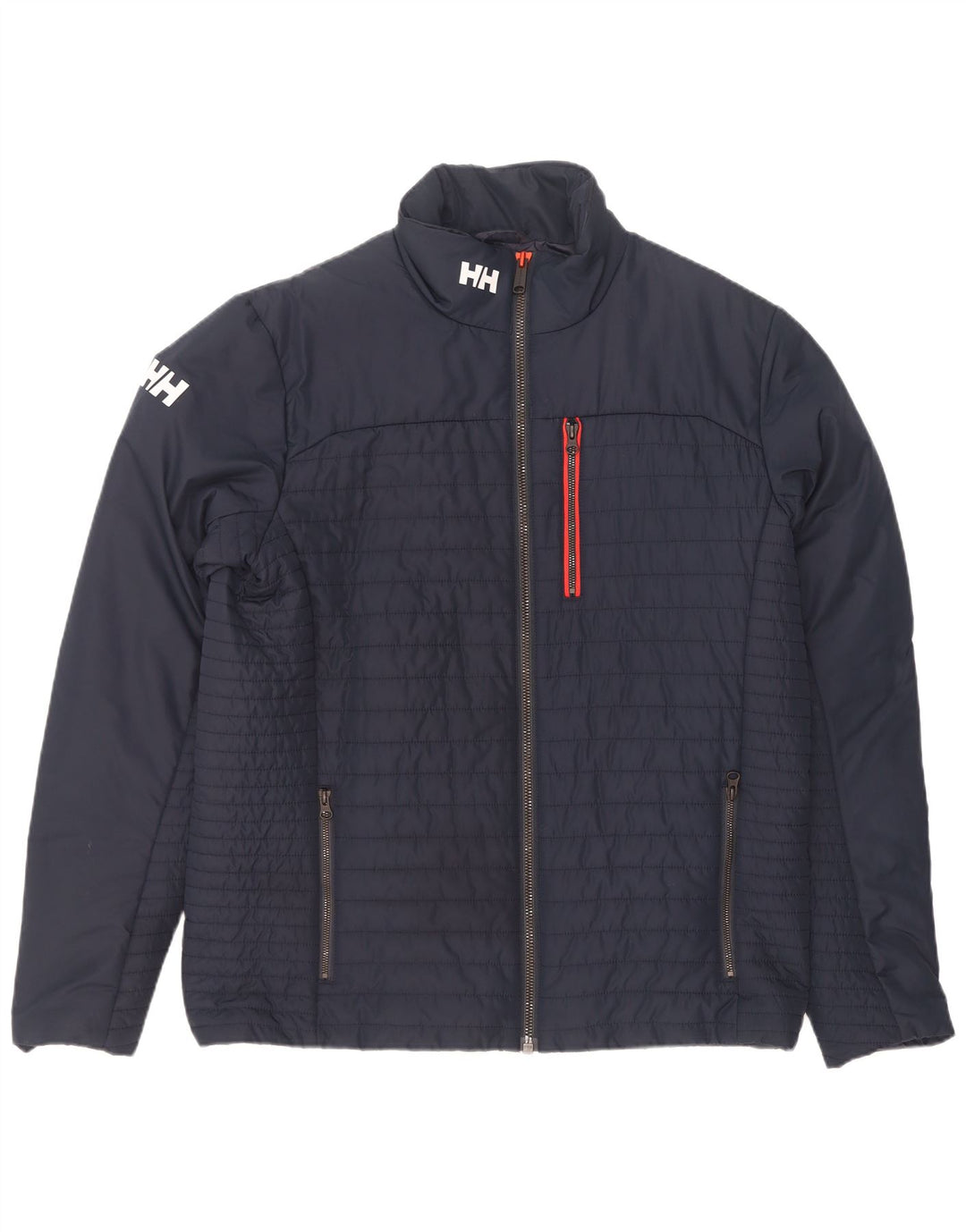 Jaqueta masculina acolchoada gráfica Helly Hansen UK 42 XL azul marinho poliéster