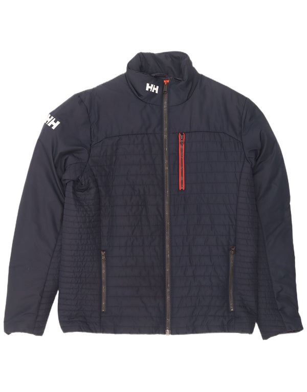 Jaqueta masculina acolchoada gráfica Helly Hansen UK 42 XL azul marinho poliéster
