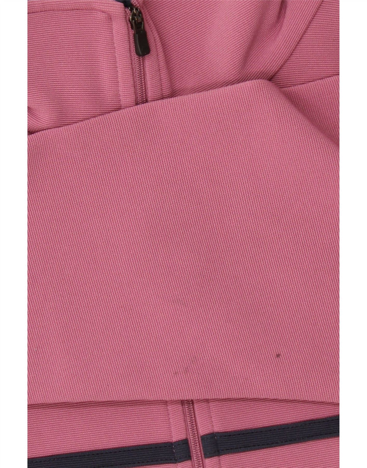 Kappa Womens Tracksuit Top Jacket UK 10 Small Pink Colourblock Poliéster