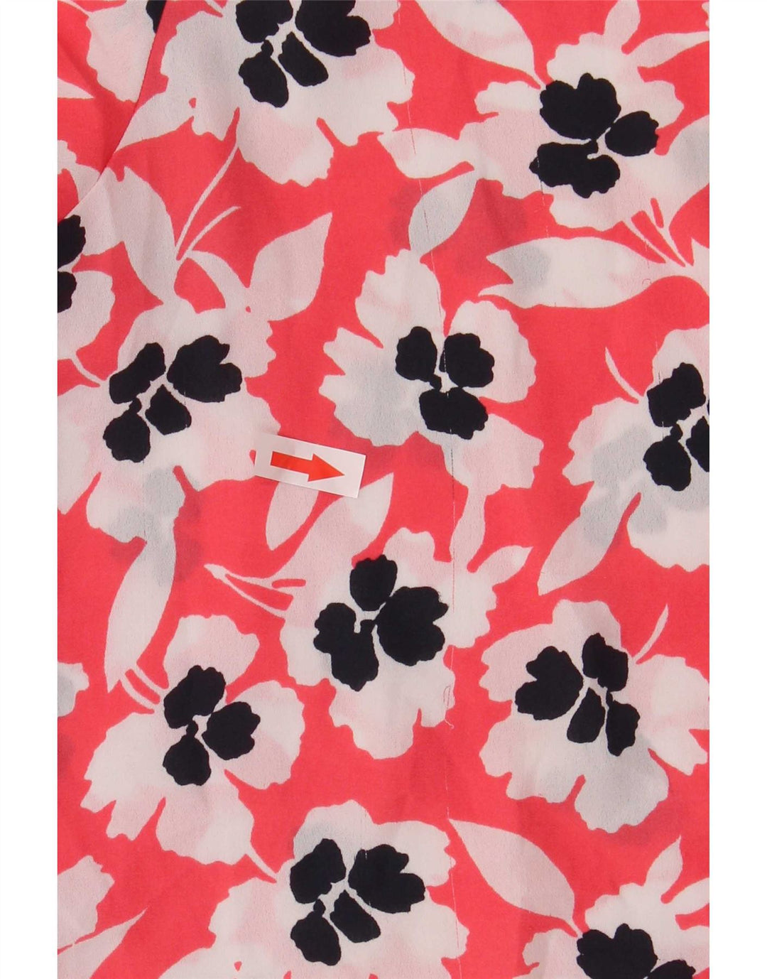 Blusa feminina Marks & Spencer grande tamanho Reino Unido 18 XL poliéster floral vermelho