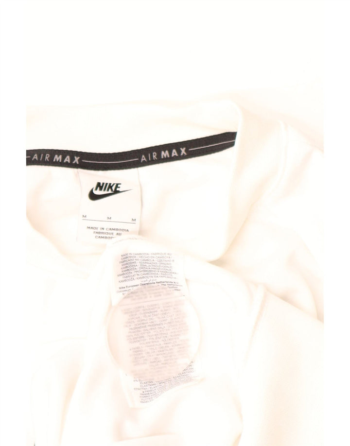 NIKE Masculino Air Max Graphic Moletom Jumper Médio Branco Poliéster