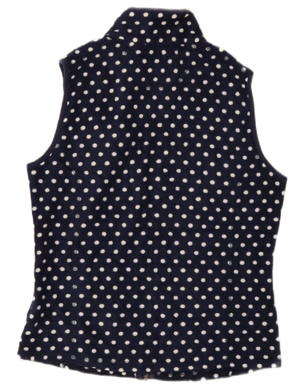 Marks & Spencer Womens Fleece Gilet UK 10 Pequenas bolinhas azul marinho