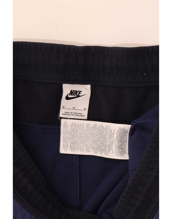 Calça de treino masculina Nike joggers médio azul marinho colorblock algodão