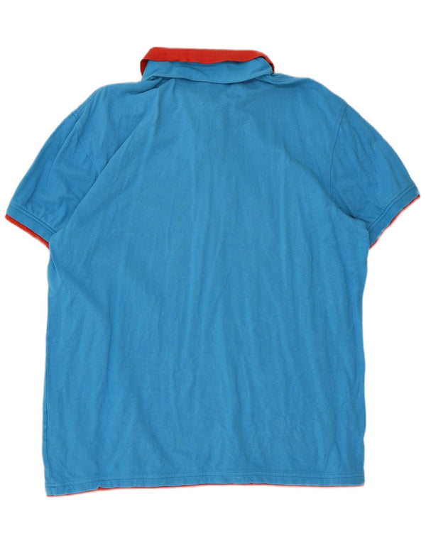 Camisa polo masculina Tommy Hilfiger XL azul colorblock algodão