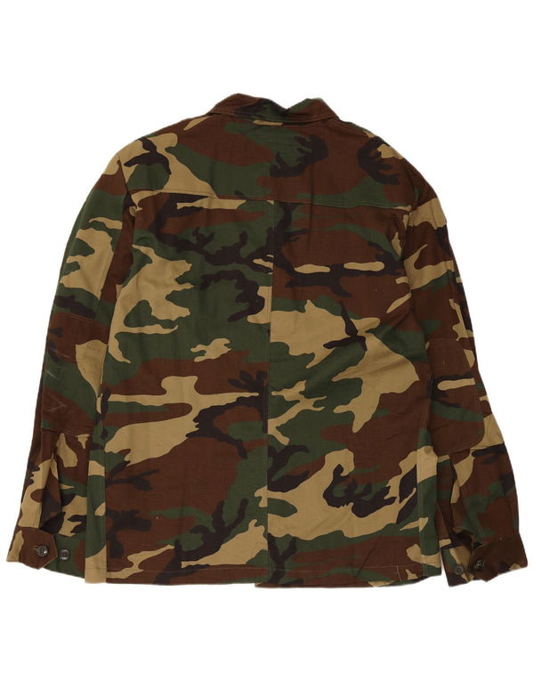 Jaqueta militar masculina vintage UE 54 2XL exército de camuflagem verde