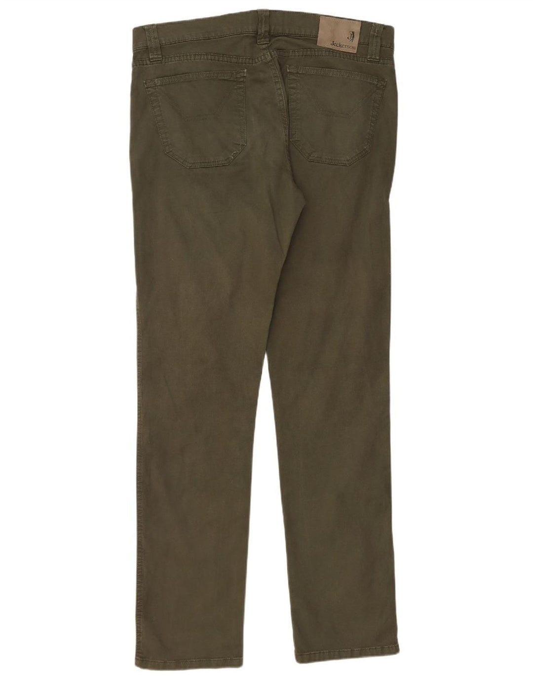 Calça casual masculina JECKERSON slim W36 L33 algodão cáqui