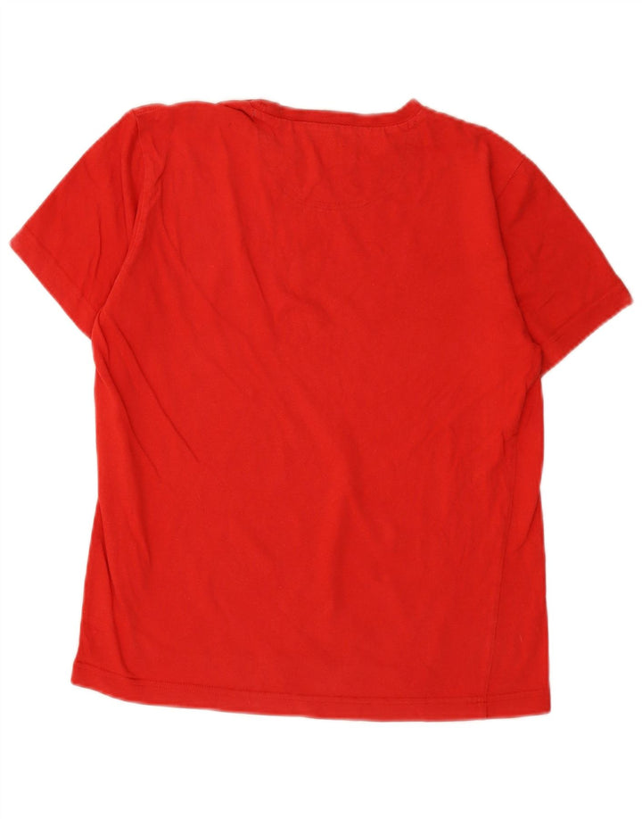 Camiseta estampada Champion Boys 11-12 anos grande algodão vermelho