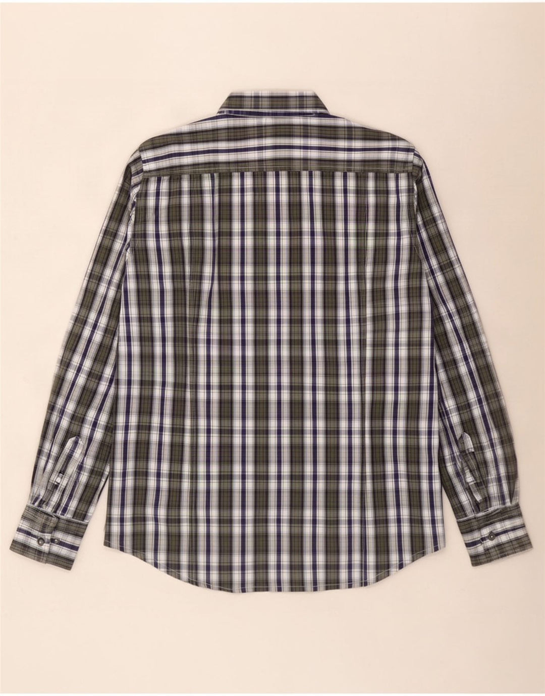 Camisa masculina Kappa grande algodão xadrez verde