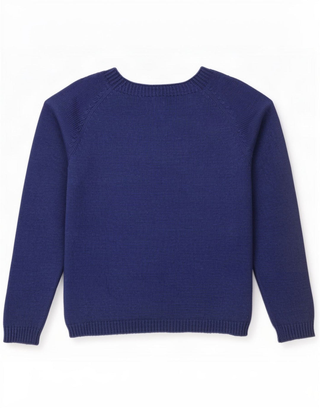 Suéter feminino Massimo Dutti com gola canoa Reino Unido 14 lã azul marinho médio