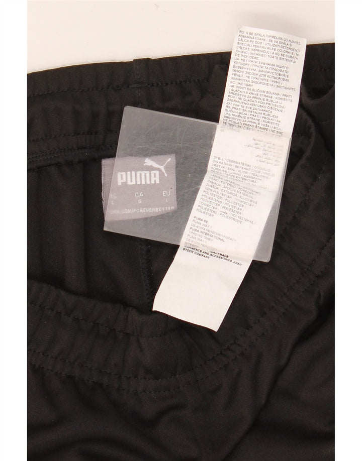 Calça esportiva masculina Puma grande de poliéster preto