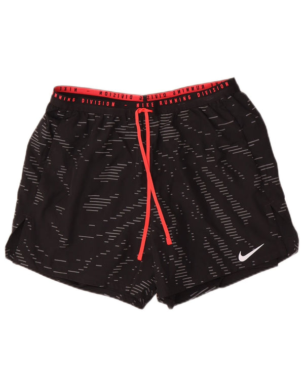 Nike Mens Graphic Sport Shorts Médio Preto Geométrico