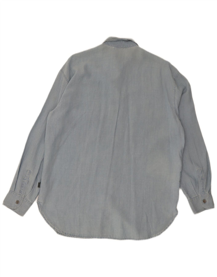 Camisa feminina Krizia Jeans IT 42 azul médio