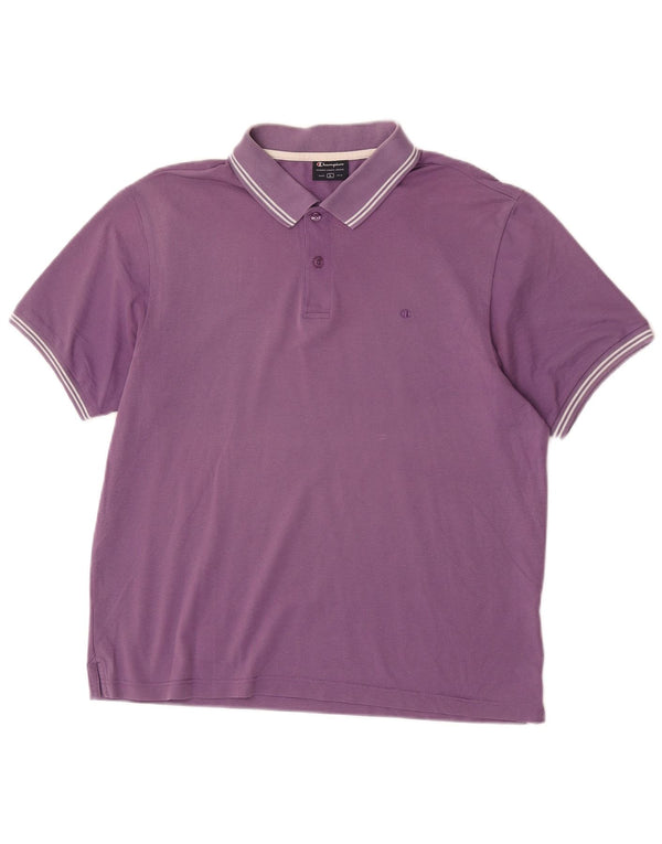 Champion Mens Polo Shirt Large Purple