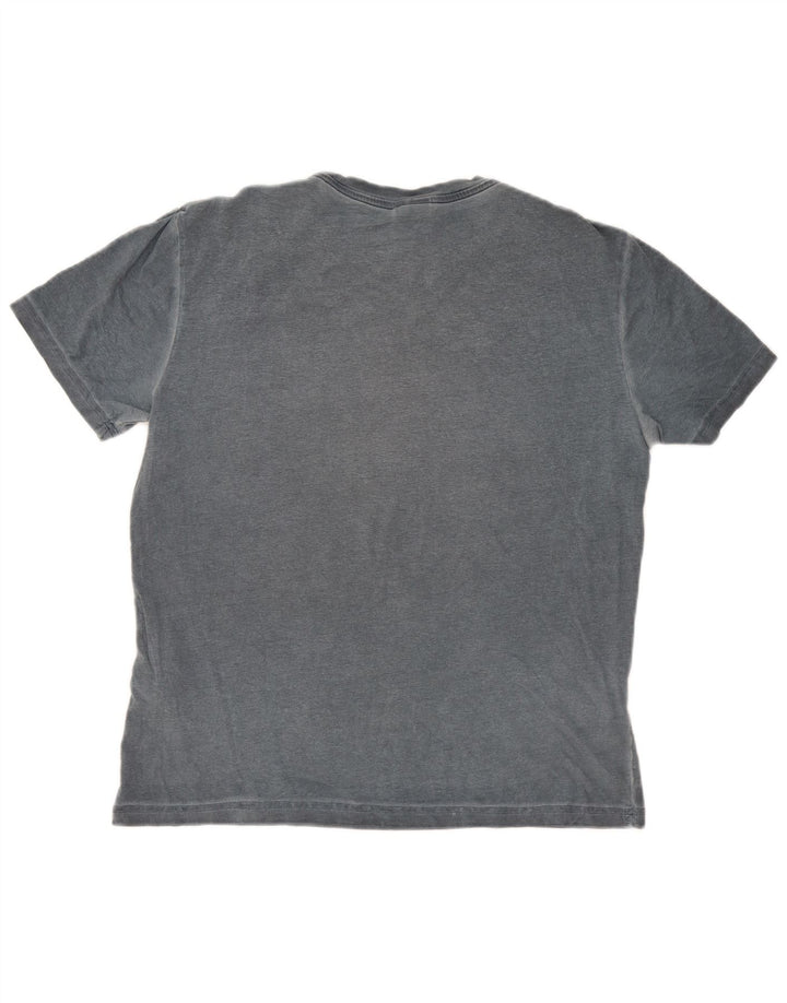 Camiseta gráfica masculina Diadora Top cinza médio algodão