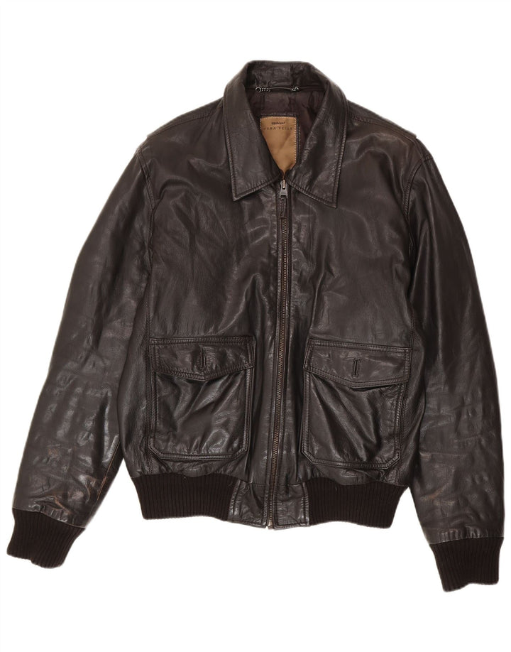 Jaqueta de couro masculina Conbipel IT 52 grande preta