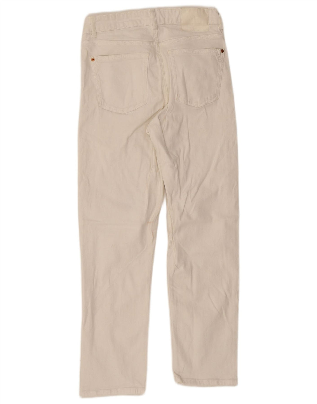 Calça jeans reta feminina Zara EU 38 pequena W28 L26 branca