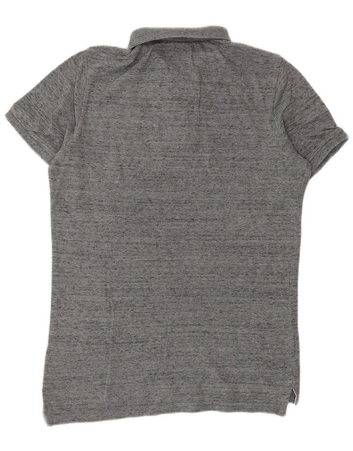 Camisa polo masculina Superdry algodão cinza médio