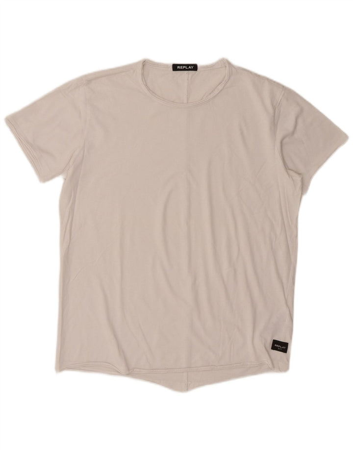 Camiseta masculina Replay Top médio algodão branco