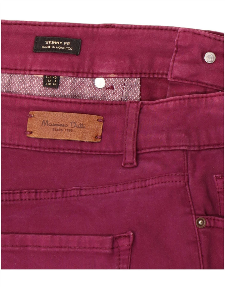 Jeans Skinny Massimo Dutti Feminino EU 40 Médio W30 L30 Roxo