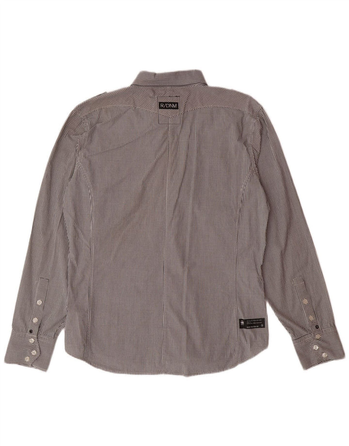 Camisa masculina G-STAR XL de algodão xadrez preto