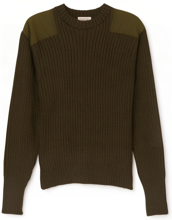 Suéter vintage masculino militar com gola redonda XS Khaki Colourblock