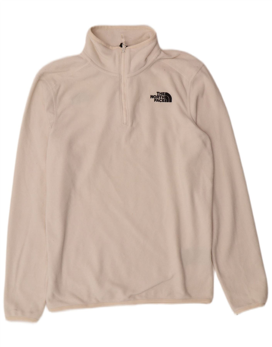 THE NORTH FACE Suéter masculino de lã com gola e zíper pequeno poliéster branco