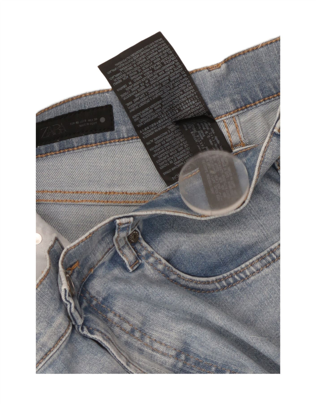 ZARA Jeans retos femininos EU 40 médio W30 L26 algodão azul