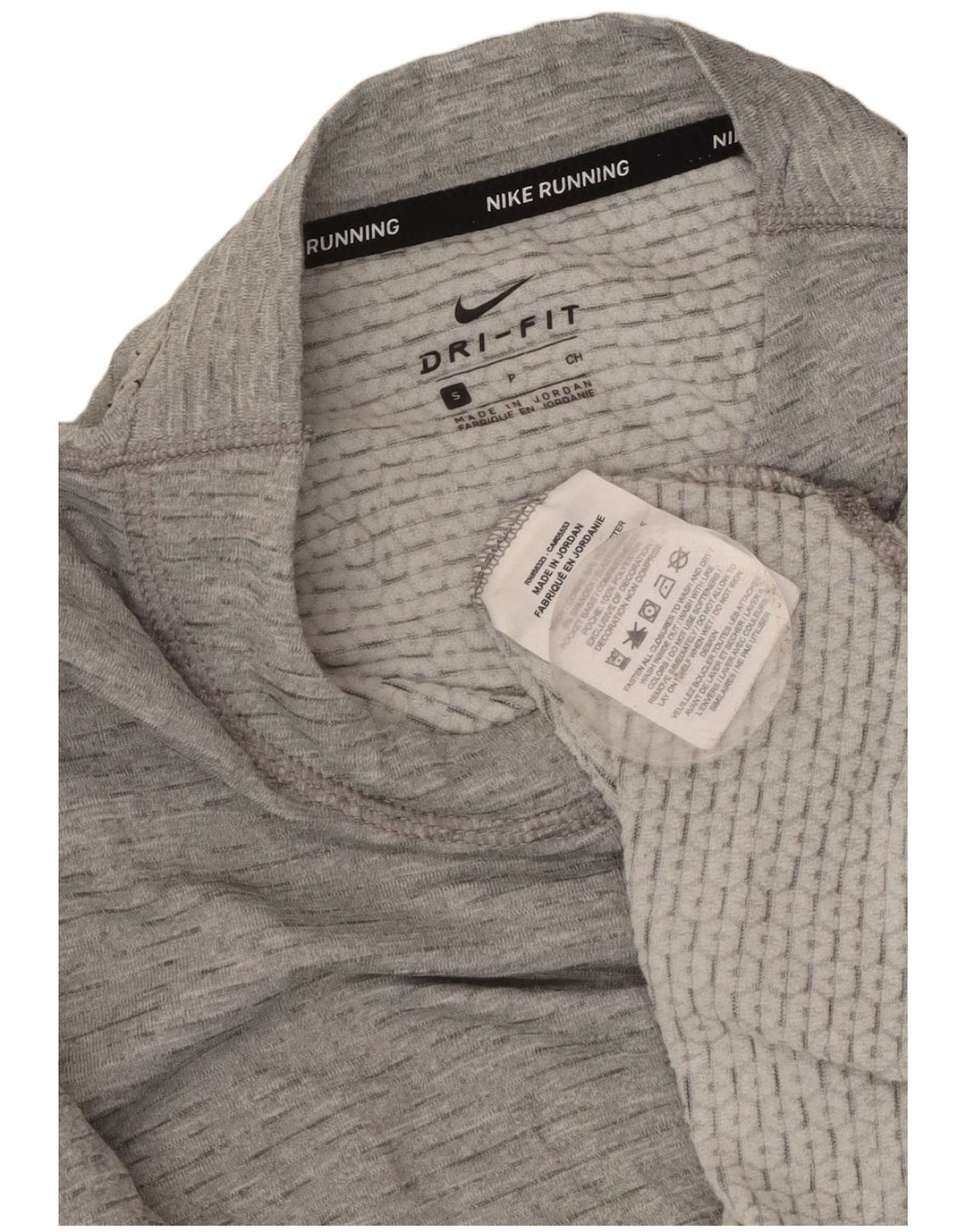 Top Nike Feminino Dri Fit Oversized Manga Longa UK 10 Pequeno Cinza Flecked