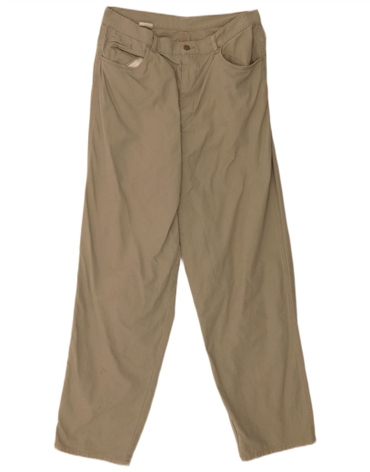 DOCKERS Calça masculina reta casual W33 L32 algodão bege