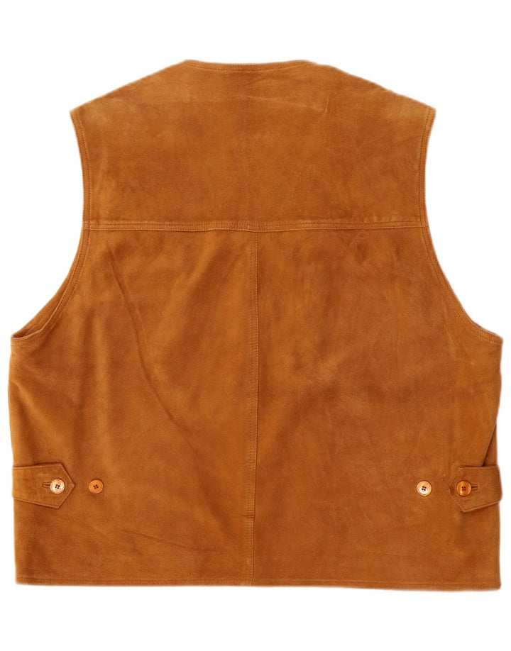 Podleyski masculino camurça gilet IT 56 3XL couro marrom
