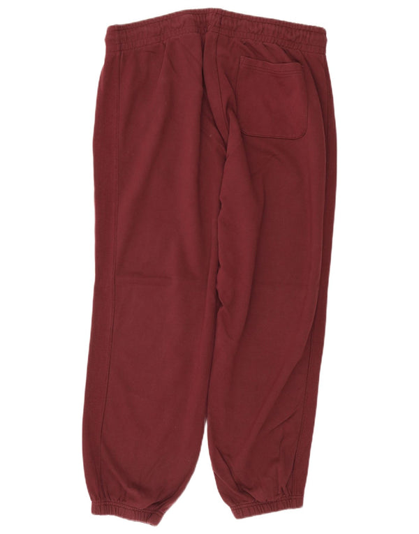 Calça de treino feminina New Balance Joggers Reino Unido 16 grande algodão borgonha