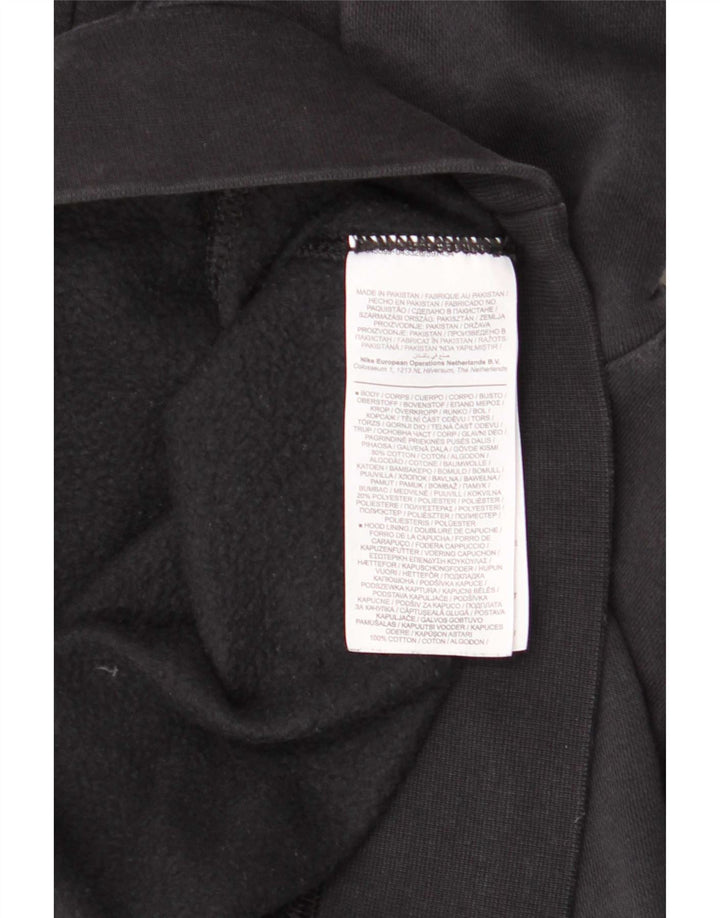 Jumper com capuz gráfico masculino Nike pequeno algodão preto