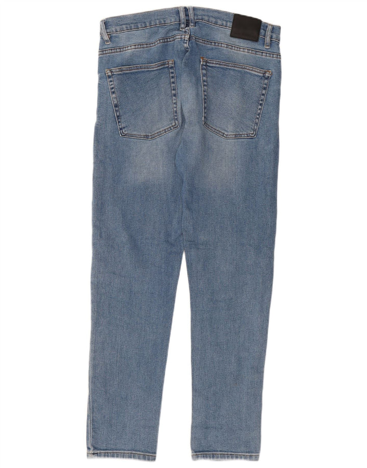 ZARA Mens Slim Jeans EU 46 XL W36 L32 Azul Algodão