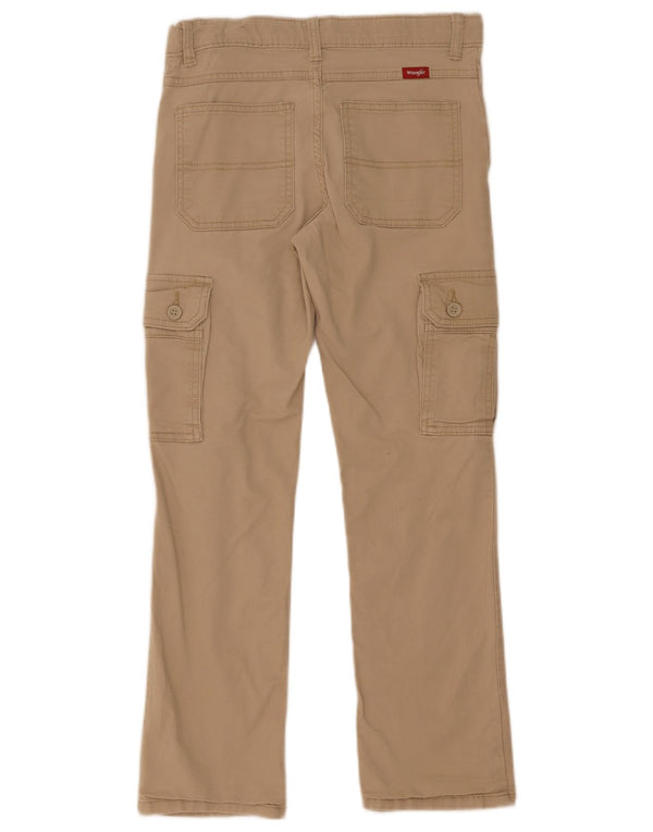 Calças cargo Wrangler Boys 11-12 anos W27 L26 algodão bege