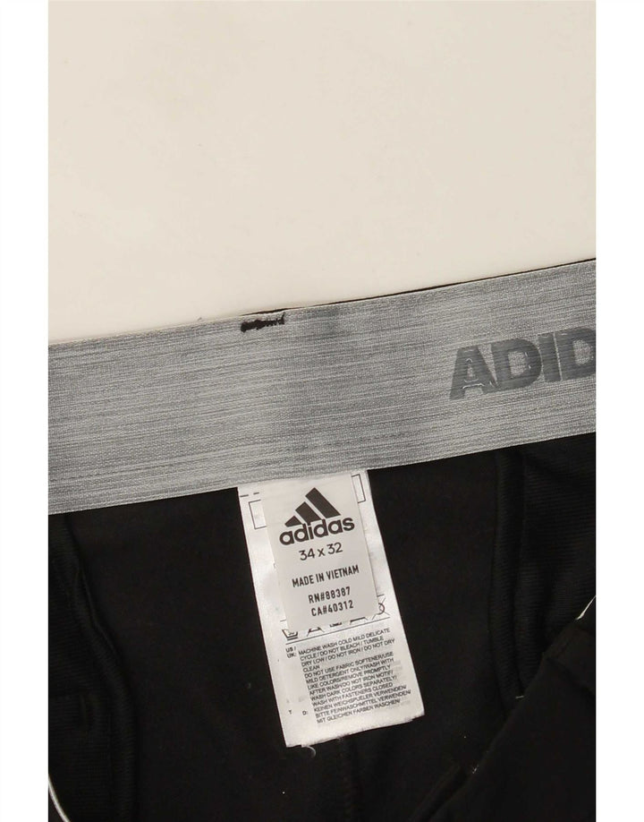 Calça Chino Reta Masculina Adidas W34 L32 Poliéster Preto